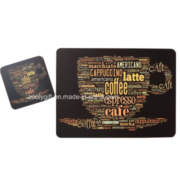 Customized Printing Promocionais Cork Cup Placemats e Coaster Set